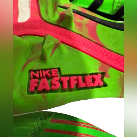Nike Red Neon GreenFastFlex Softball Soccer Cleats Size 8 - Picture 7 of 8